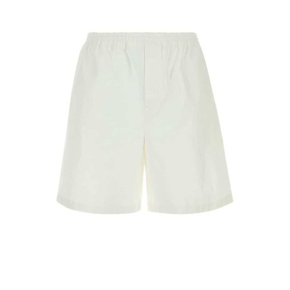 Gucci Men White Cotton Bermuda Shorts